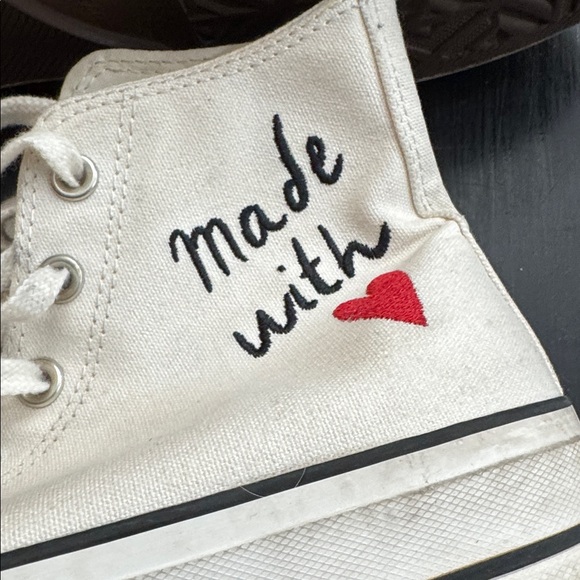 converse made with love high top. size women’s 8. - Picture 2 of 9